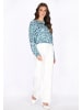 faina Women Sweater in light blue navy jelly mint
