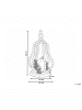 Beliani LED Deko PETRUMA in Braun/Grün/Gelb - (W) 20 x (H) 40 x (L) 25 cm