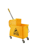 relaxdays Reinigungswagen in Gelb - (B)44 x (H)66 x (T)28 cm