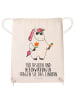 Mr. & Mrs. Panda gym tasche Einhorn Woodstock mit Spruch in Creme