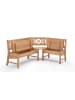 58 aufm Kessel ECKBANK Deborah 224 x 224 x 87 Massivholz Buche lackiert/Dunkelbraun