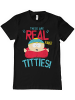 South Park T-Shirt "These Are Real Fake T*tt*es" in Schwarz