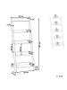Beliani Bücherregal MOBILE TRIO in Braun - (W) 65 x (H) 167 x (L) 43 cm