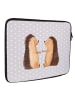 Mr. & Mrs. Panda Notebook Tasche Igel Liebe ohne Spruch in Grau Pastell