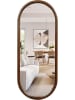 COSTWAY Wandspiegel 110 x 45 cm in Braun