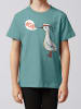 wat? Apparel T-Shirt Moin Seagull in Teal Monstera