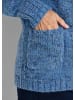 GOLDNER Strickjacke Langarm Melange-Cardigan, flauschig in blau / gemustert