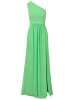 Adrianna Papell Langes Abendkleid One Shoulder Chiffon Gown in Wild Apple