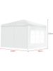 COSTWAY Pavillon 3x3m in Weiß