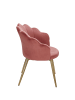 FineBuy Esszimmerstuhl in Rosa / Samt / 53x48x80