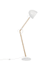 Beliani Stehleuchte HETTON in Weiß/Braun - (W) 35 x (H) 175 x (L) 35 cm