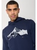 GreenBomb Hoodie Nature Mountain Ski in Marineblau