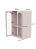 ABRIHOME Kleiderschrank in Rosa mit 2 Türen Acryl Stange 80x50x120 cm