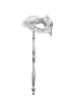 tectake Faschingskleidung, auch Maskeradenverkleidung, in silber, Ca. 30 cm