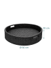 relaxdays Schwimmendes Tablett in Schwarz - (H)20 x Ø60 cm