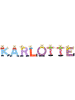 Playshoes Deko-Buchstaben "KARLOTTE" in bunt