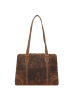 Greenburry Vintage Shopper Tasche Leder 37 cm Laptopfach in brown