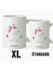 Mr. & Mrs. Panda XL Tasse Einhorn Mitteilung ohne Spruch in Weiß