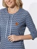 Sieh an! 3/4-Arm-Shirt in bleu-rauchblau-bedruckt