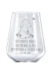 Mr. & Mrs. Panda Glas mit Gravur Hund Kleeblatt mit Spruch in Transparent