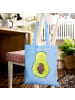Mr. & Mrs. Panda Shopping Tasche Avocado Kern ohne Spruch in Sky Blue
