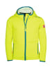 Trollkids Fleece Jacke "Sogndal" in Limegelb/Petrolblau