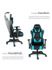 tectake Racing Gaming Stuhl Twink Belastbarkeit 120 kg, schwarz/azur