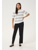 Kaffe Strickpullover KAlizza Regular fit in Chalk/GreyMel. Bold Stripe