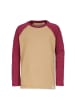 Band of Rascals Longsleeve " Raglan " in caramel-bordeaux