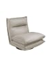 Angel Cerdá Drehsessel 5244 Taupe Leder, schwarzes Edelstahlgestell