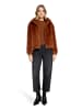 BETTY & CO Kunstfell-Jacke mit Taschen in braun