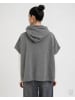 Smith&Soul Oversize Sleeveless Hoodie Cape in Antracite Melange