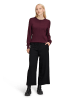 BETTY & CO Strickpullover mit Strickdetails in Dark Aubergine