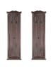 MCW 2er-Set Wandgarderobe, Braun shabby