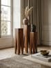 KADIMA DESIGN Beistelltisch-Set mit 3 Giraffenbeinen, Massivholz, rustikales Ambiente in Braun