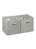 relaxdays 6x Regalkorb in Grau - 30 cm