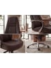 FineBuy Bürostuhl in Braun / Leder / 70x68x130