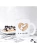 Mr. & Mrs. Panda Glühweinbecher Otter Herz mit Spruch in Transparent