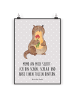Mr. & Mrs. Panda Bild Otter Blumenstrauß mit Spruch in Grau Pastell