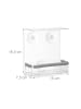 relaxdays Vogelfutterhaus in Transparent - (B)15 x (H)16,5 x (T)7,5 cm