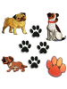 Catch the Patch Hunde Set 8 Stück TierApplikation Bügelbild inBunt