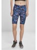 Urban Classics Urban Classics Damen Ladies High Waist Camo Tech Cycle Shorts in digital duskviolet camo