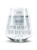 Mr. & Mrs. Panda Wasserglas Pinguin Kokosnuss mit Spruch in Transparent