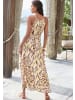 LASCANA Maxikleid in sand-taupe bedruckt