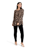 Betty Barclay Schlupfbluse mit Plissee in Schwarz/Beige