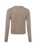 Marie Lund Strickjacke in taupe - 0002