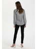 Kaffe Langarm-Bluse KAfana Regular fit in Black / Chalk Fan Print
