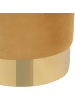 Beliani Pouf SOPHIA in Gelb/Gold - (W) 39 x (H) 40 x (L) 39 cm