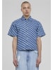 Urban Classics Short Sleeve Shirt in bluelasercheck