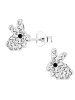 schmuck23 Silber Ohrringe 925 Hase 0,7 cm x 0,8 cm